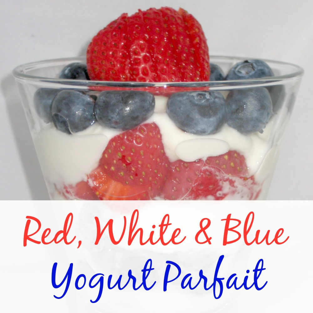 Red, White and Blue Yogurt Parfait