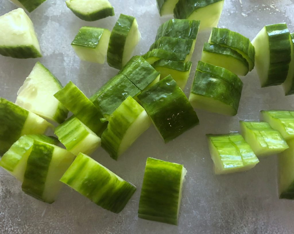 Chopped Cucumbers
