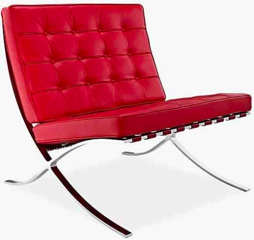 Red Barcelona chair replica