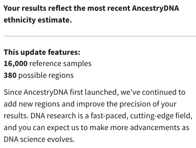 Ancestry DNA reference samples